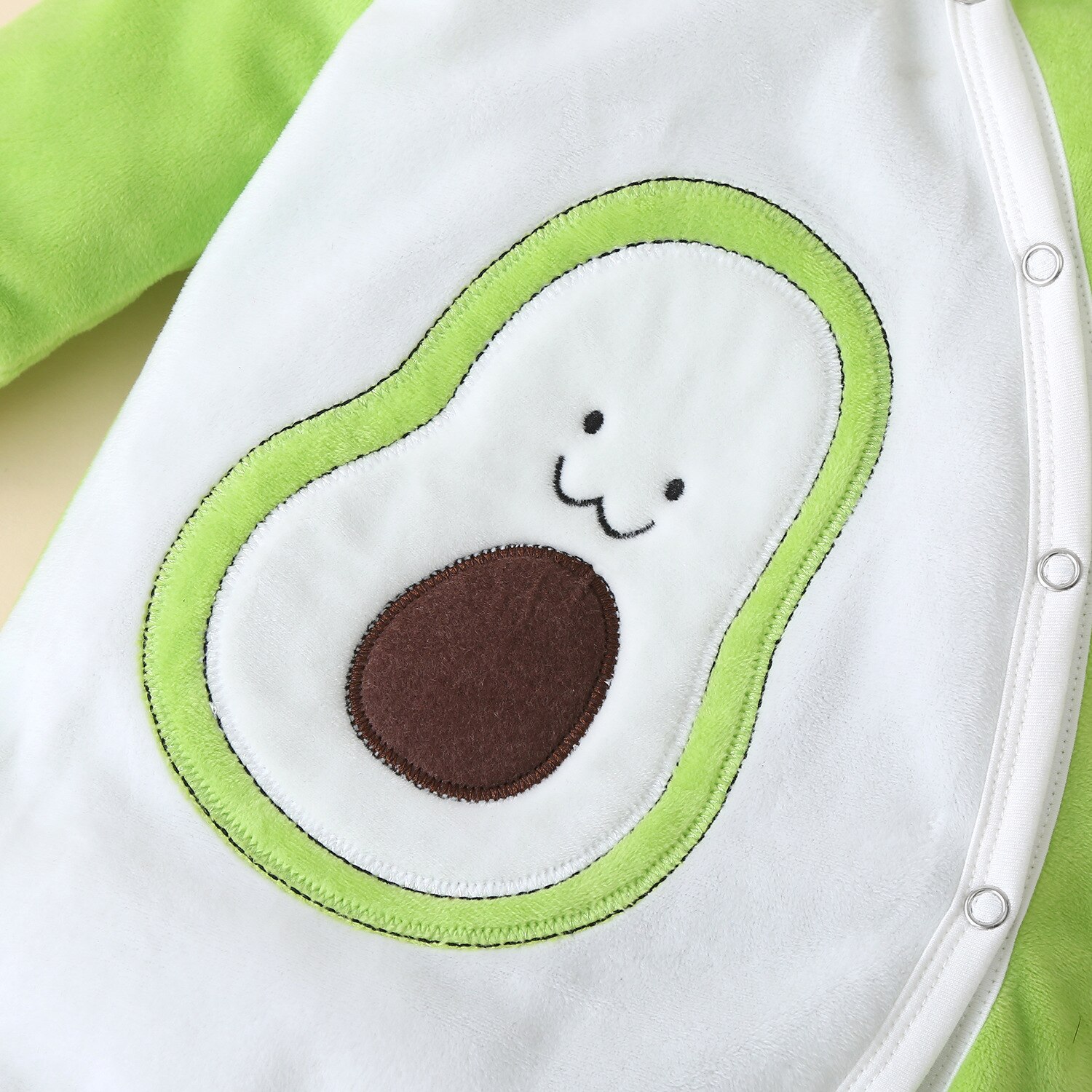 Newborn Kids Clothes Baby Girls Rompers Green avocados Cartoon Thicken Boy One Piece Jumpsuits Toddler Children Winter Outfit